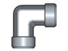 90° Winkelstutzen (Adapter) W – 10 mm – L – Leicht – Stahl verzinkt (Cr(VI)-frei) – W10LX