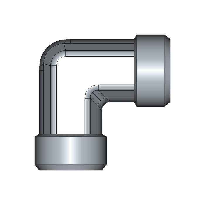 90° Winkelstutzen (Adapter) W – 10 mm – L – Leicht – Stahl verzinkt (Cr(VI)-frei) – W10LX