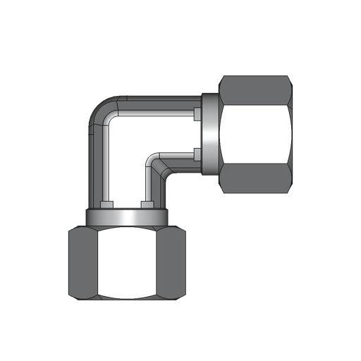 90° Winkelstutzen (Adapter) W – 12 mm – L – Leicht – Stahl verzinkt (Cr(VI)-frei) – W12L