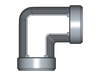 90° Winkelstutzen (Adapter) W – 18 mm – L – Leicht – Stahl verzinkt (Cr(VI)-frei) – W18LOMD