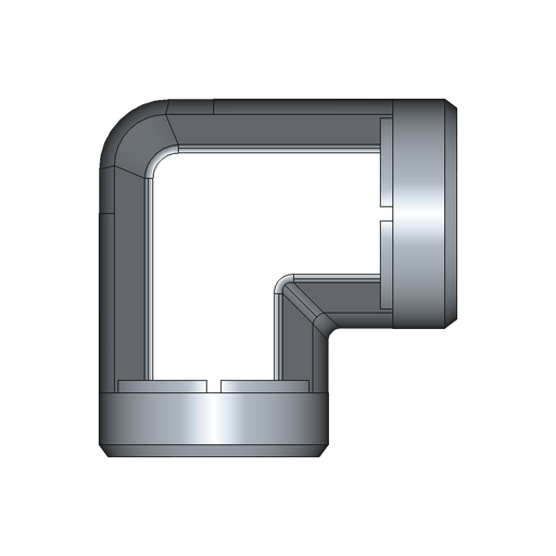 90° Winkelstutzen (Adapter) W – 28 mm – L – Leicht – Stahl verzinkt (Cr(VI)-frei) – W28LOMD