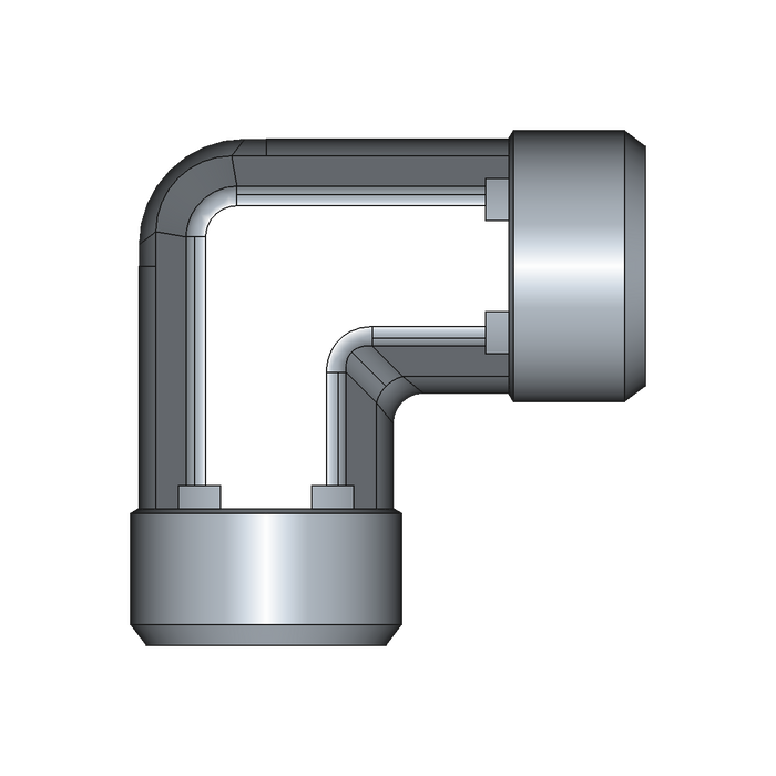 90° Winkelstutzen (Adapter) W – 10 mm – S – Schwer – Stahl verzinkt (Cr(VI)-frei) – W10SX