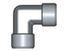 90° Winkelstutzen (Adapter) W – 12 mm – S – Schwer – Stahl verzinkt (Cr(VI)-frei) – W12SX