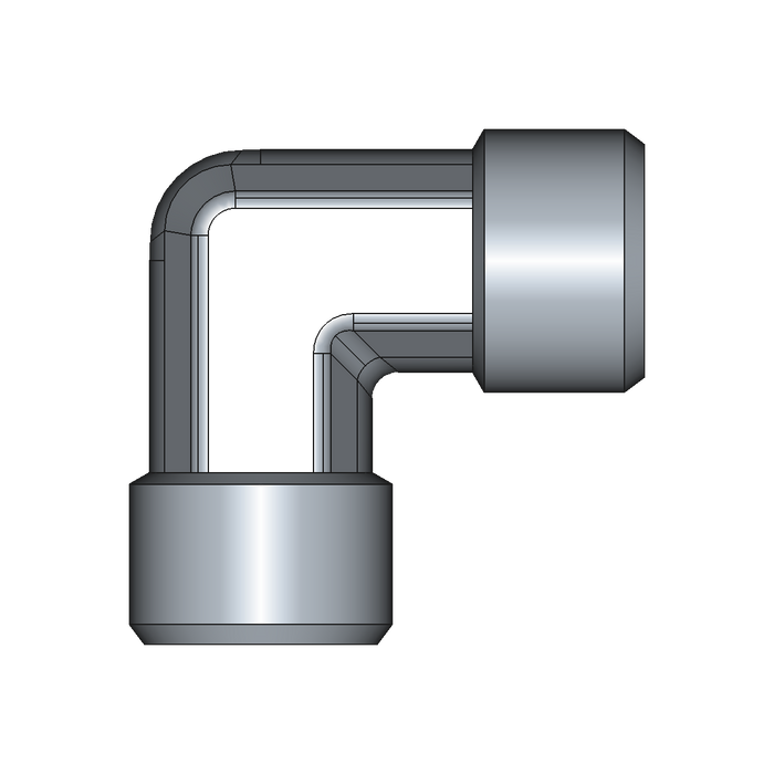 90° Winkelstutzen (Adapter) W – 12 mm – S – Schwer – Stahl verzinkt (Cr(VI)-frei) – W12SX