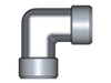 90° Winkelstutzen (Adapter) W – 14 mm – S – Schwer – Stahl verzinkt (Cr(VI)-frei) – W14SX