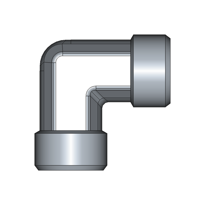 90° Winkelstutzen (Adapter) W – 14 mm – S – Schwer – Stahl verzinkt (Cr(VI)-frei) – W14SX