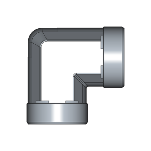 90° Winkelstutzen (Adapter) W – 38 mm – S – Schwer – Stahl verzinkt (Cr(VI)-frei) – W38SOMD