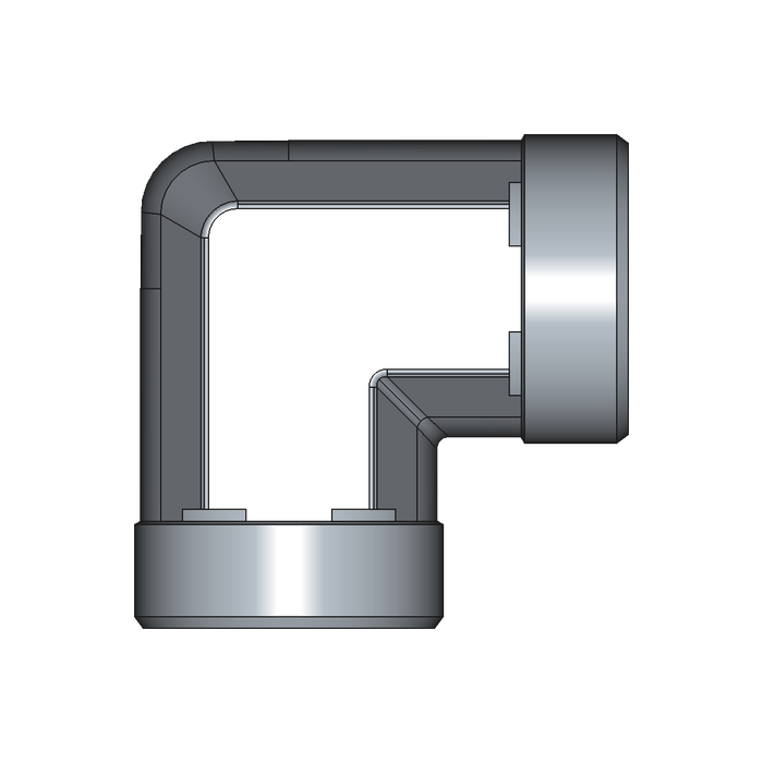 90° Winkelstutzen (Adapter) W – 38 mm – S – Schwer – Stahl verzinkt (Cr(VI)-frei) – W38SOMD