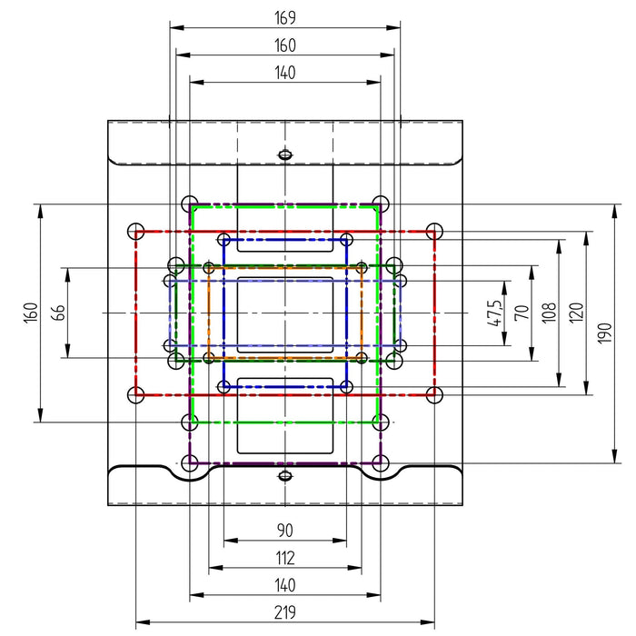Wandkonsole Motorpumpeneinheiten 280x280x260 mm Edelstahl. AR M - HPE - HPJ - HPV