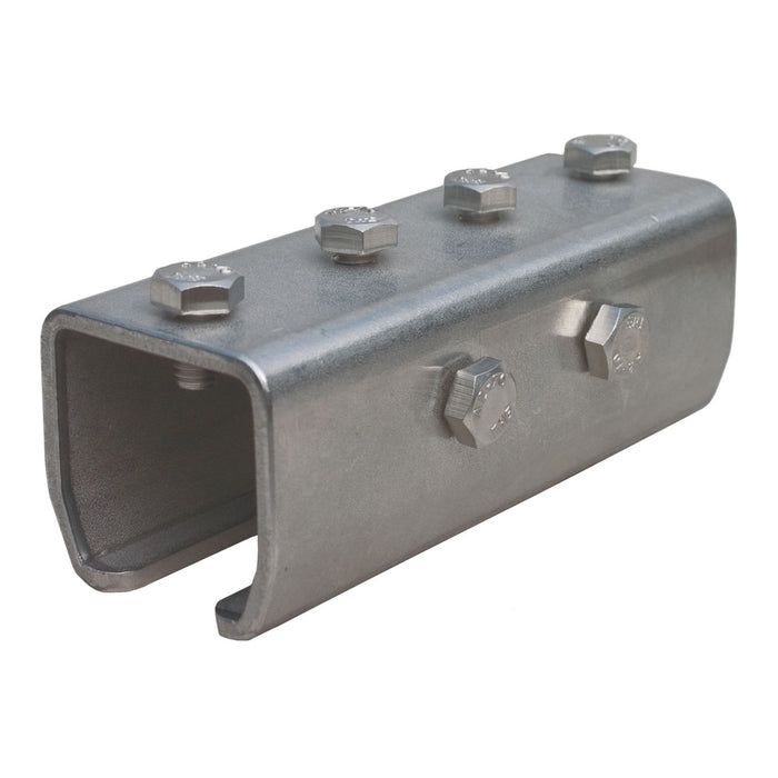 Verbindungsmuffe 30 mm VA, C-Schienen Verbinder
