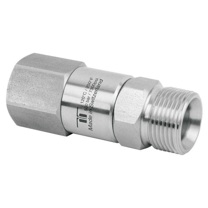 Drehgelenk DGVI-06 1/4"IG - M22x1,5 AG 500 Bar 30 U/min 120°C