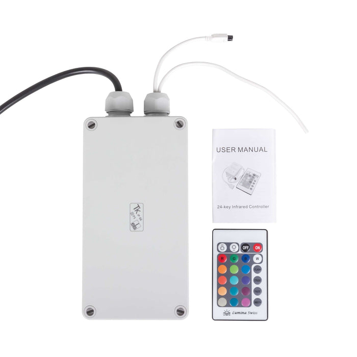 LED-Kontroller, Netzteil, für max. 2-Kreisel Empfänger, Fernbedienung und Box