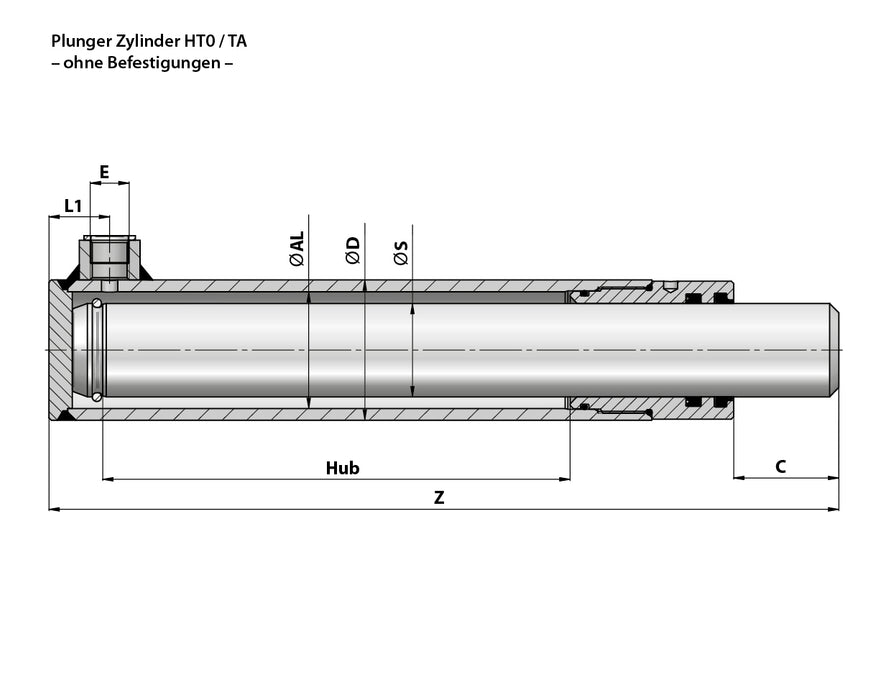 Hydraulikzylinder einfachwirkend EW 30