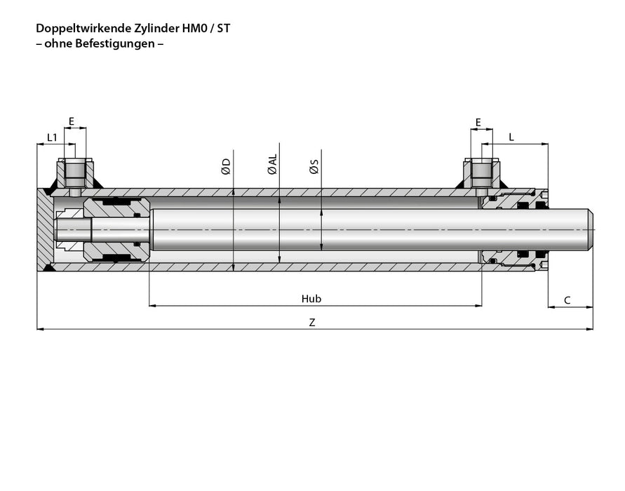 Hydraulikzylinder doppeltwirkend DW 32/20