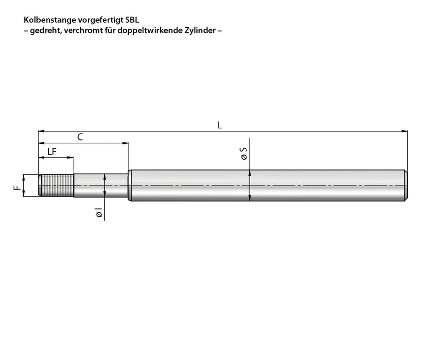Hydraulikzylinder Kolbenstangen vorgefertigt 60(100)x1500