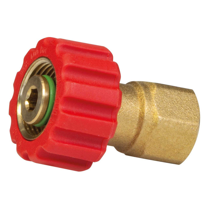 Handverschraubung 22x1,5:3/8"IG Messing rote Kappe