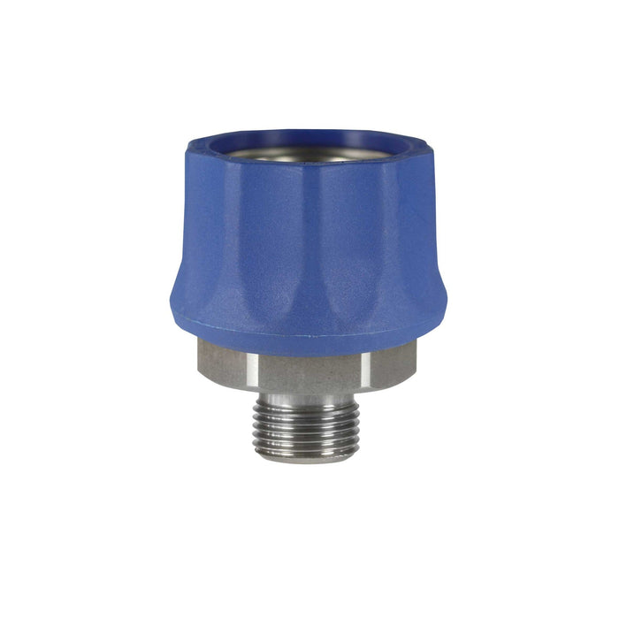 Kupplung ST-45-250 3/8 AG Edelstahl blau