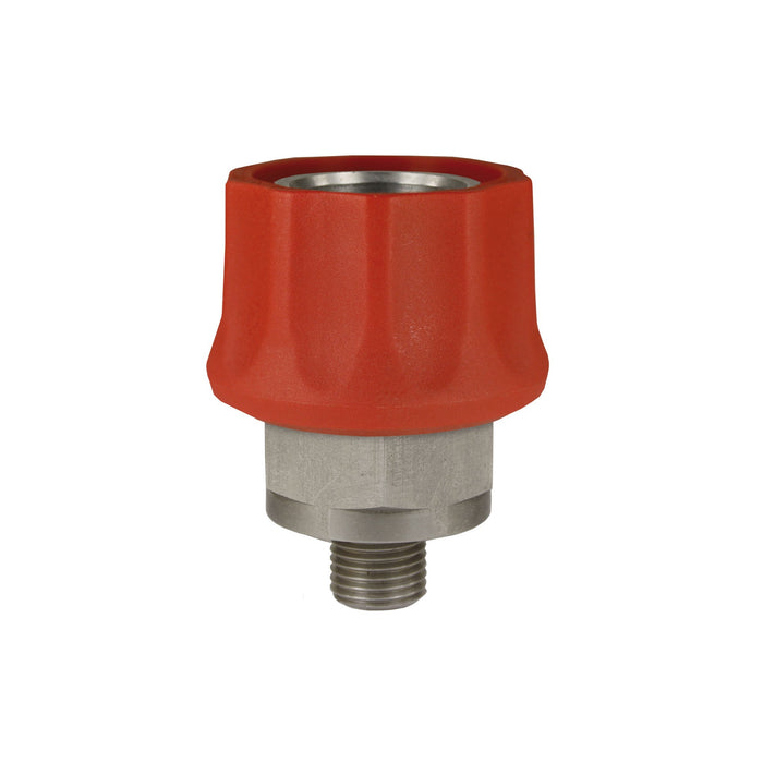 Kupplung ST-45-600 1/4 AG Edelstahl rot