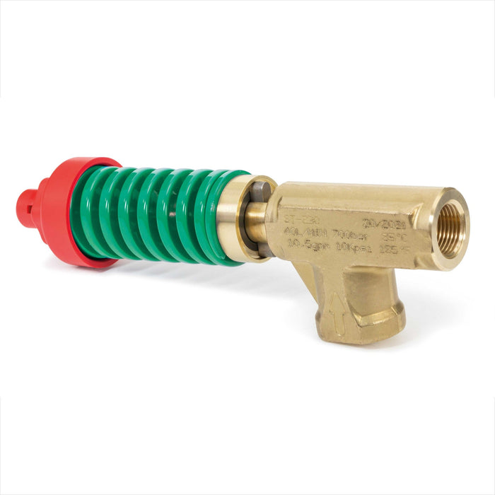 Druckbegrenzungsventil ST-230 425 bar 60°C Eingang: 1/4"IG Ausgang: 3/8"IG Feder grün