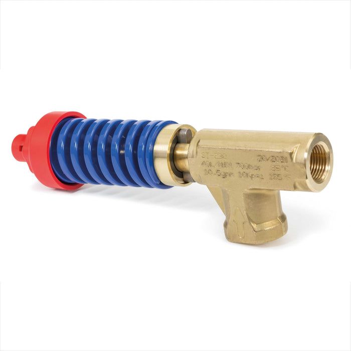 Druckbegrenzungsventil ST-230 700 bar 60°C Eingang: 1/4"IG Ausgang: 3/8"IG Feder blau