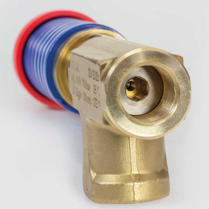 Druckbegrenzungsventil ST-230 700 bar 60°C Eingang: 1/4"IG Ausgang: 3/8"IG Feder blau