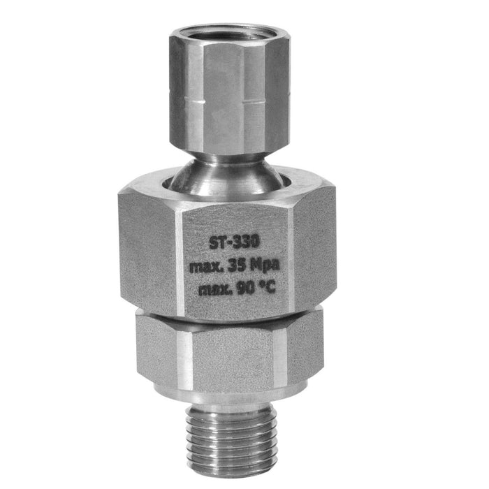 Düsenhalter ST-330 1/4"IG-NPT : 1/4"AG-BSP 60° Schwenkbar, Edelstahl