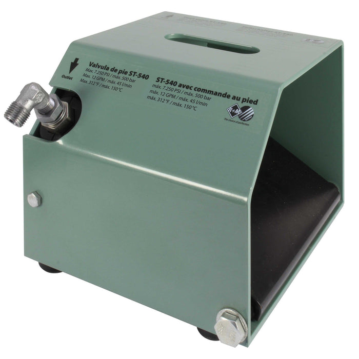 Fußschalter ST-540/2750 E:3/8IG A:1/4"AG Max. 500 bar / 150° C