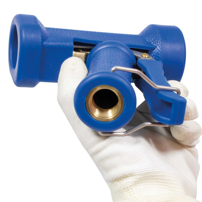 Pistole ST-1200 1/2"IG MS/Edelstahl blau Max.24 bar/50°C