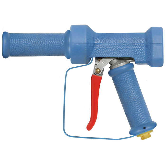 Pistole ST-1200 1/2 IG MS/Edelstahl blau m. Bügel Max 24 bar/100 l/min/95°C mit Verlängerung