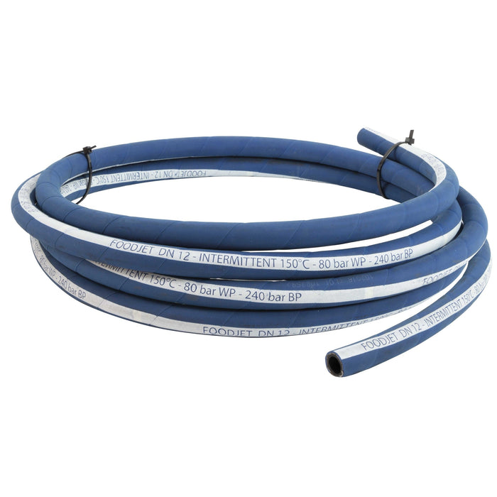 Schlauch Foodjet DN 12 blau 80 bar 150°C gewickelt Restposten, max. Schlauchlänge 15 Meter.Nachfolgemodell 303601