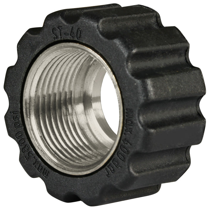 Überwurfmutter 22x1,5 16,4 mm Schwarz VA
