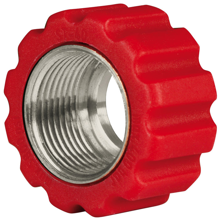 Überwurfmutter 22x1,5 16,4 mm rot VA