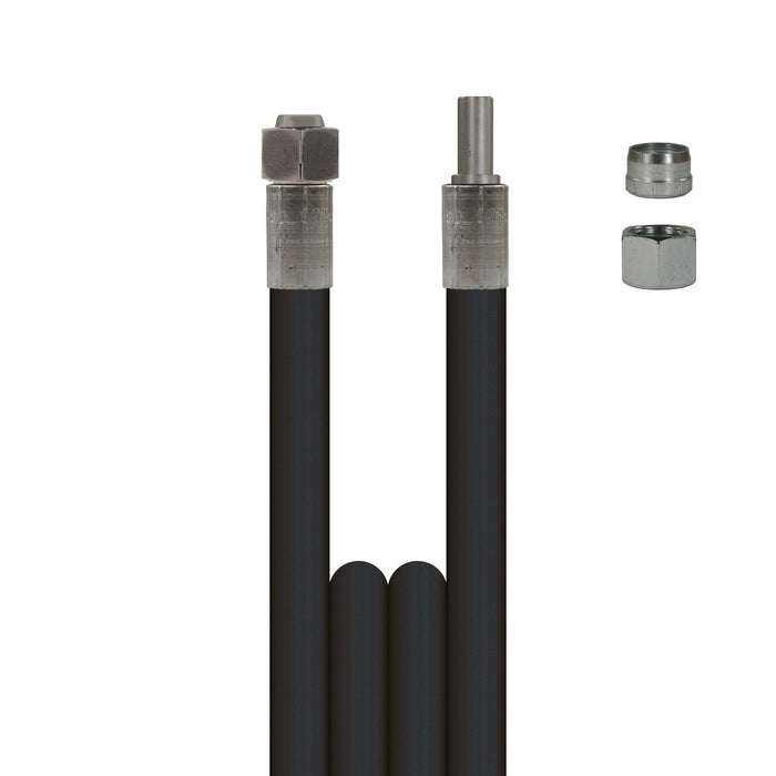 Schlauch 2SC-08 SW 1,67M. DKOL 18 incl.Feder, Armaturen aus VA