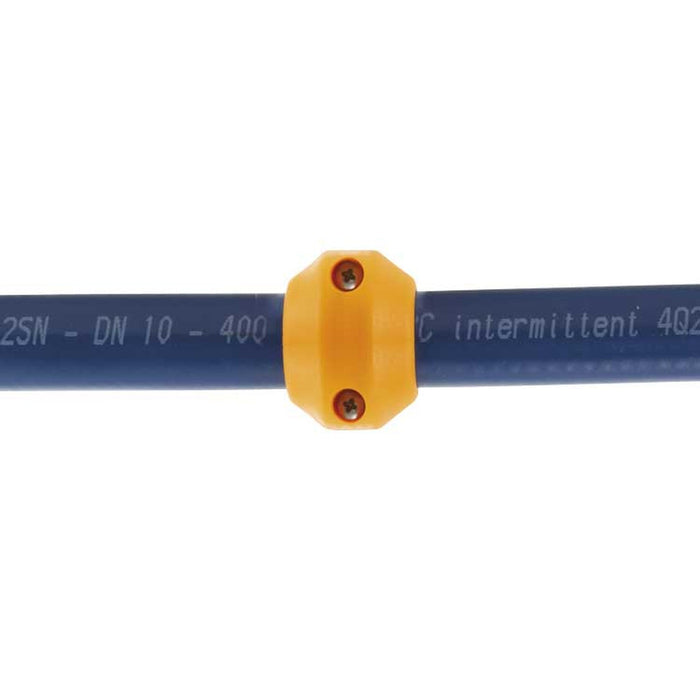 Schlauch 2SN-10 glatt BL 25 M. DKO 22 + GKS Blau mit Gleitkugeln Orange