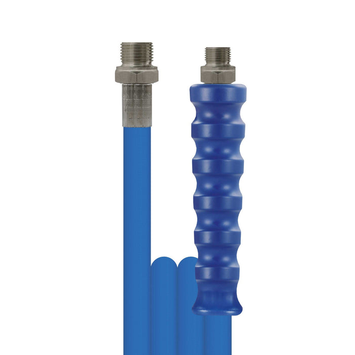 Schlauch 1SN-12 Blau glatt 25M. AGR 1/2": AGR 3/8" 1xGKS Blau       Armaturen in VA