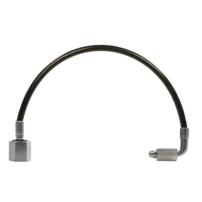 Manometerschlauch 1000mm es. 90° 1/4" ÜM DK, as. 1/4" IG mit O-Ring