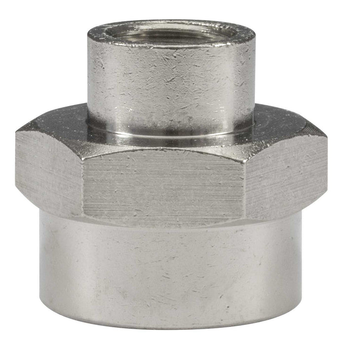 Muffe 1/2-1/4 Messing vernickelt