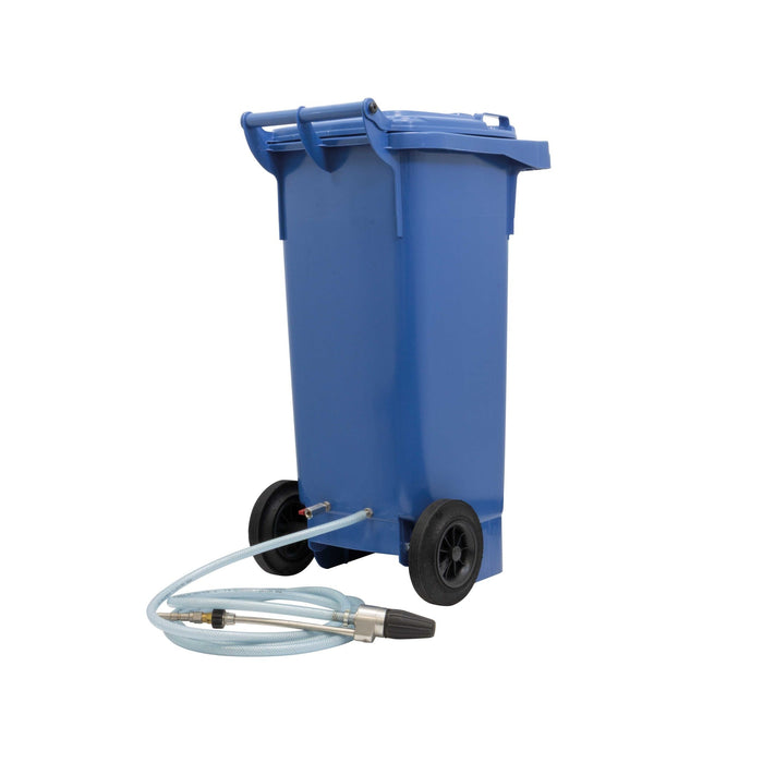 Strahlguttonne 80 Liter blau mit Ansaugung ohne Sandstrahler