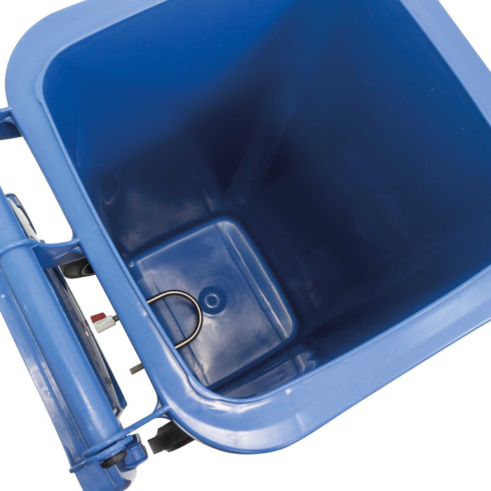 Strahlguttonne 80 Liter blau mit Ansaugung ohne Sandstrahler