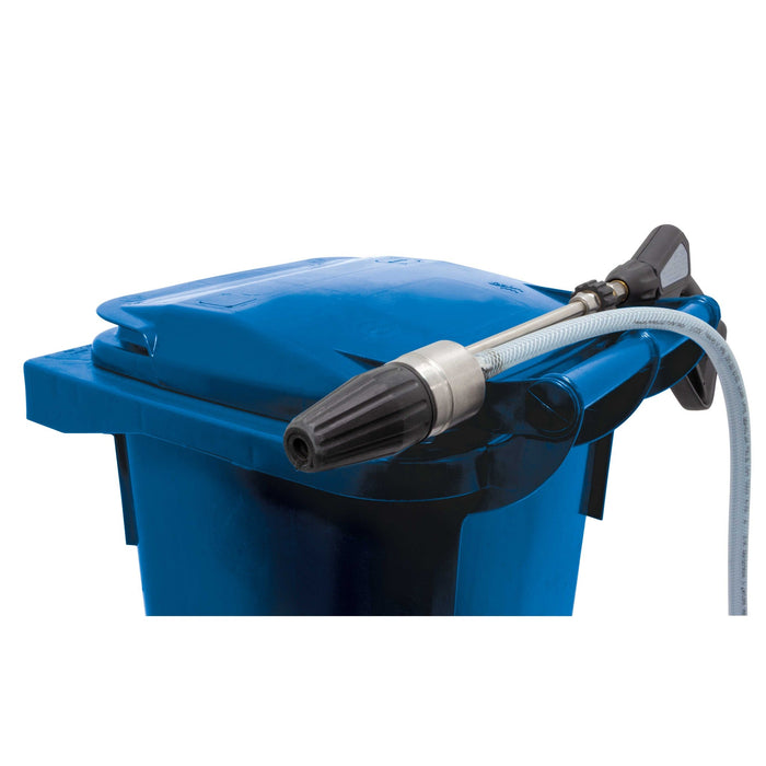 Strahlguttonne 80 Liter blau mit Ansaugung ohne Sandstrahler