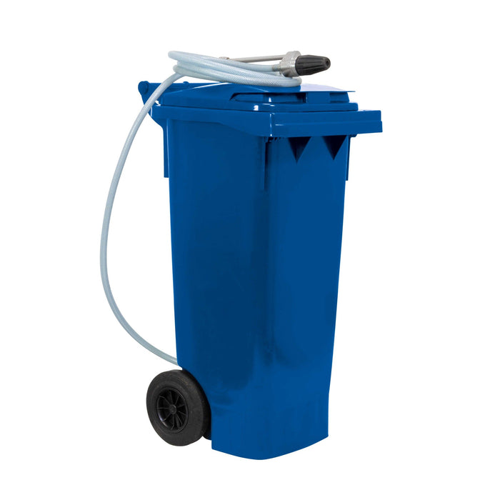 Strahlguttonne 80 Liter blau mit Ansaugung ohne Sandstrahler