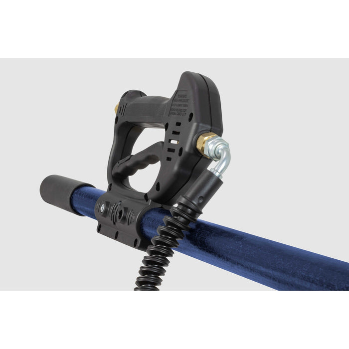 Teleskoplanze 2,55-3,75 M. M22x1,5AG:18x1,5 blau 15° abgewinkelt