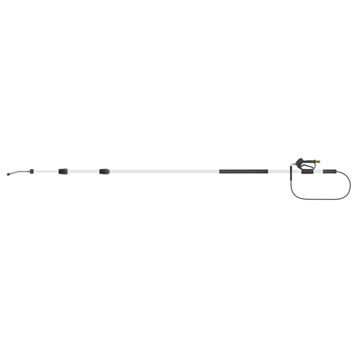 Teleskoplanze 3,21-7,55 M. M22x1,5AG : Aluminium Düsenschutz.15° abgewinkelt
