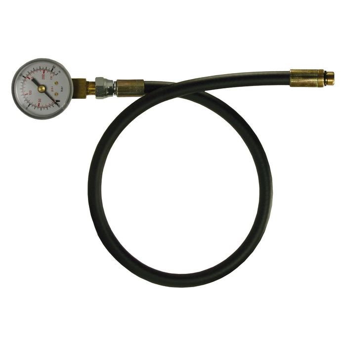 Prüfmanometer 0-16 bar 1/8 mit Schlauch 500 mm 1/8 AG