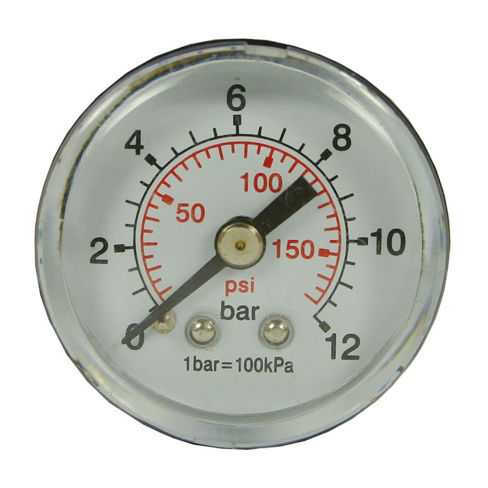 Manometer 0-12 bar 40 mm 1/8 Hinten PVC