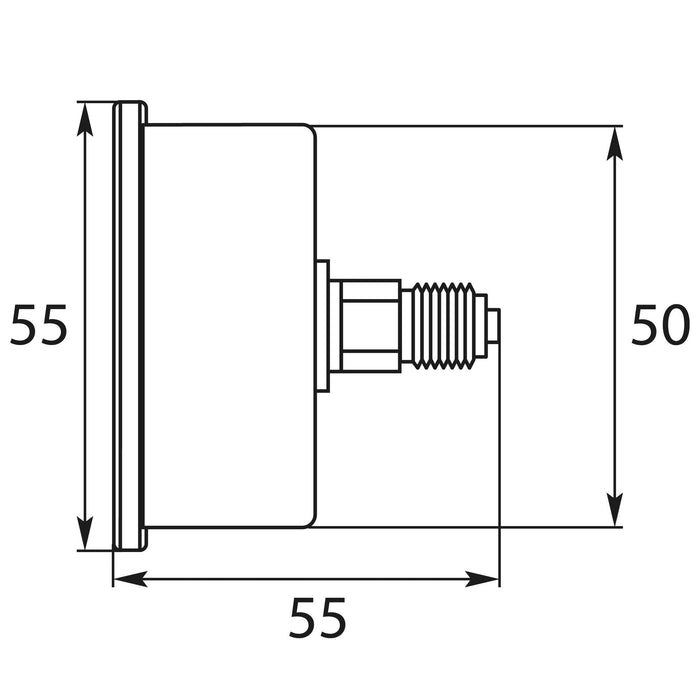 Manometer 0-250 HI 50 mm 1/4"AG WIKA