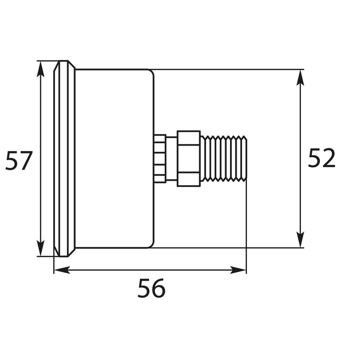 Manometer 0-250 HI 50 mm 1/4 AG