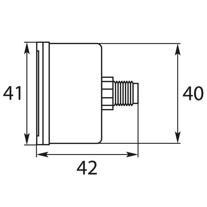 Manometer 0-250 HI 40 mm 1/8AG PVC