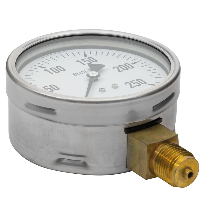 Manometer 0-250 U 100 mm 1/2"AG WIKA ohne Füllung
