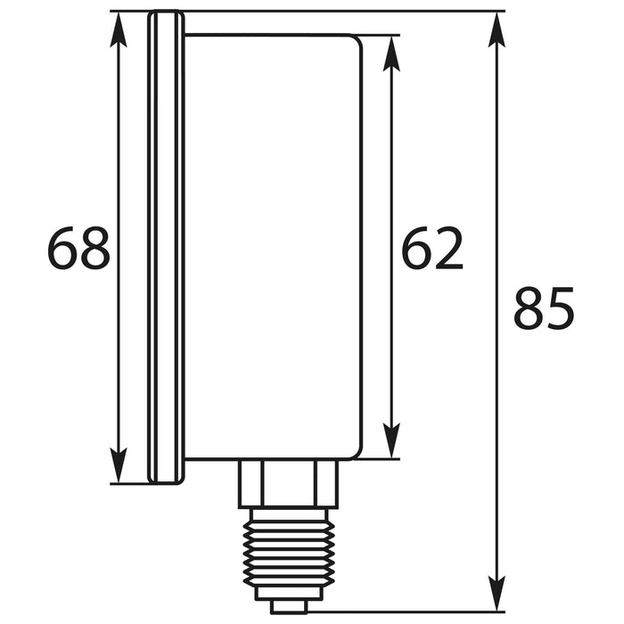 Manometer 0-100 U 63 mm 1/4"AG WIKA Restposten